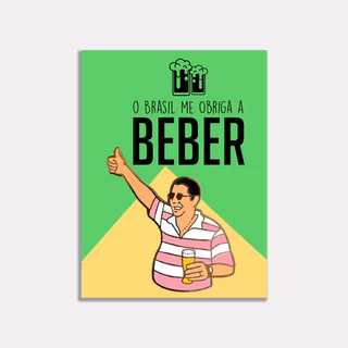 Quadro Decorativo - Zeca Pagodinho - Presente criativo, divertido e engraçado - Beber Bebida Cerveja Brasil Cachaça