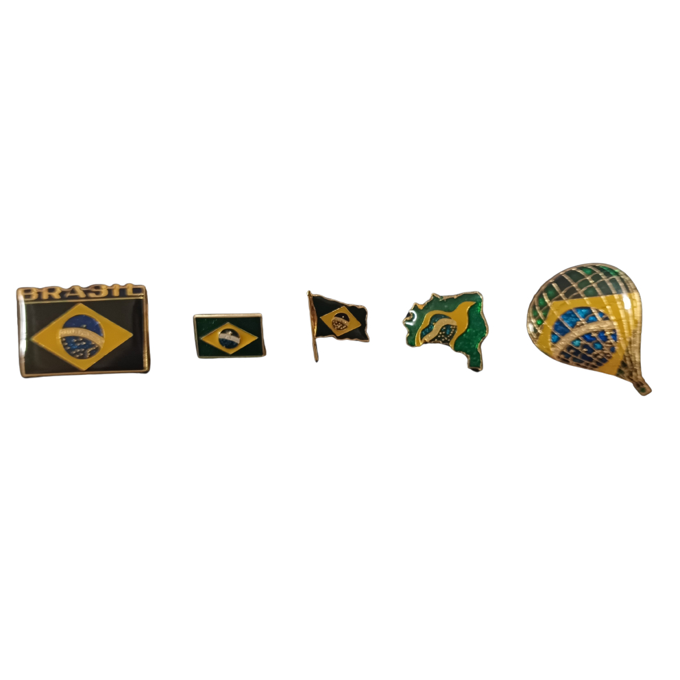 KIT PINS BOTTON BROCHE - BANDEIRA DO BRASIL | Shopee Brasil