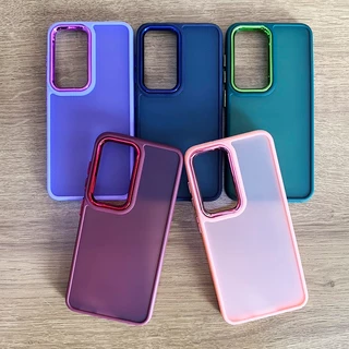 Capa Transparente Fosca Para SAMSUNG S23/S23 PLUS/S23 ULTRA/S24/S24 PLUS/S24 ULTRA Capinha Galvalizada Colorido Anti Pacto Protetor Da Celular