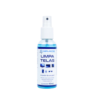Limpa telas display Implastec 60ml Spray para Monitor PC Computador Notebook TV LED LCD Óculos relógios smartwatch