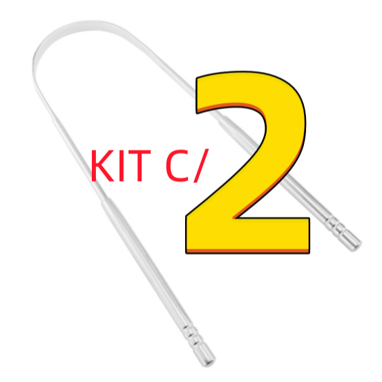 2 Peças Limpador De Língua Raspador De Língua Em Aço Inox Limpador De Lingua