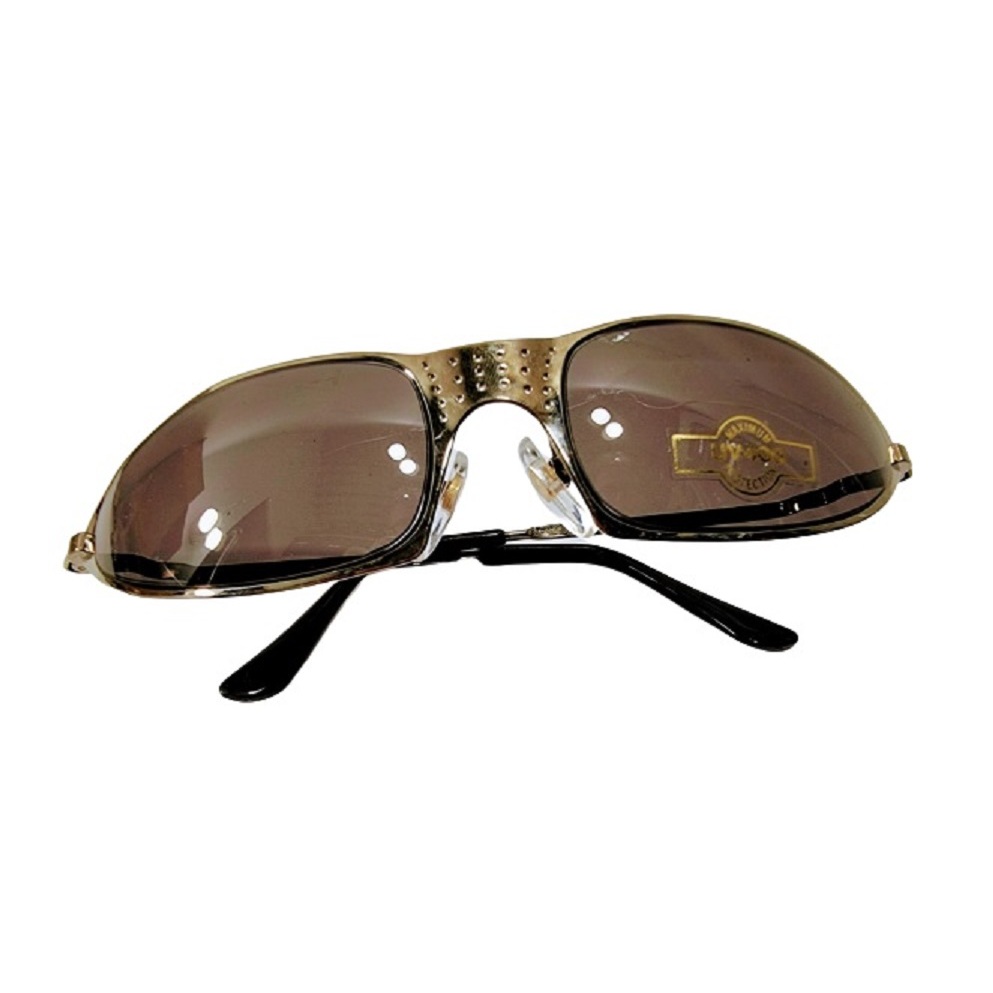 Óculos de sol especial edição metal proteção uv 400 de marca AirShip lentes cinza