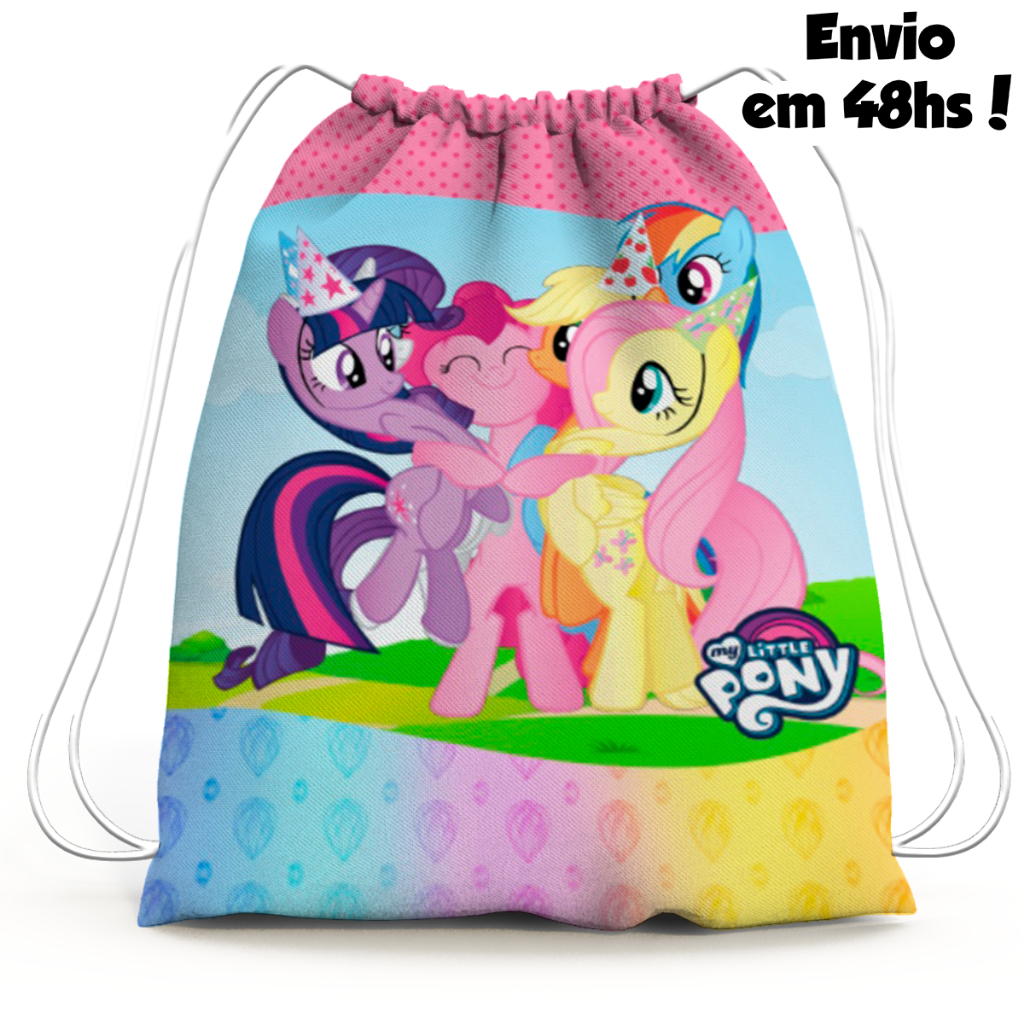 10, 20, 30 ou 40 mochilinhas sacolinha my little pony kit festa de aniversário (envio rápido)