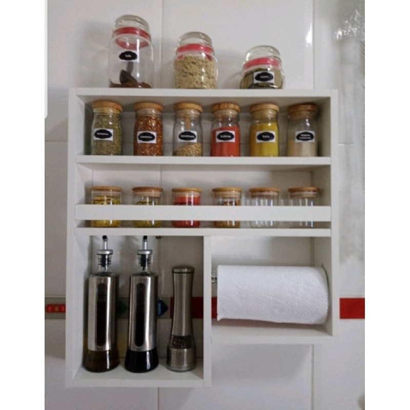 Nicho Porta Tempero Condimentos Prateleiras Para Cozinha Enviamos Montado