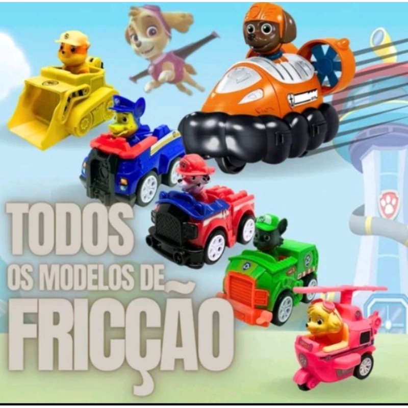 KIT 9 CARRINHOS PATRULHA CANINA FRICÇAÕ BRINQUEDOS COLEÇaõ | Shopee Brasil