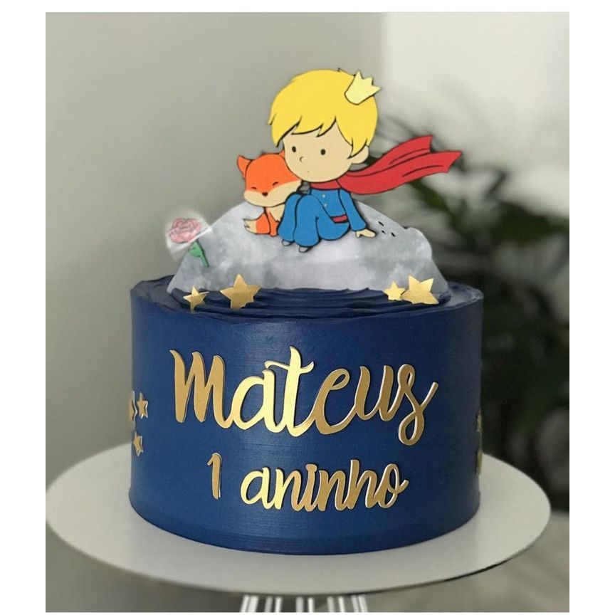Topo de bolo pequeno pr ncipe nome e idade personalizado topper