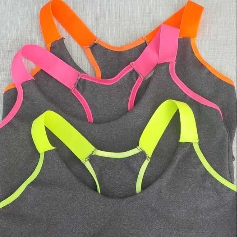 Kit 3 Tops Puma Nadador Com Bojo Feminino Multicores