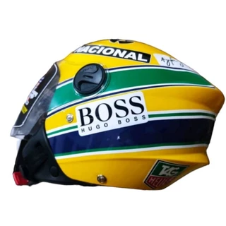 Capacete new liberty thee Amarelo viseira Cristal