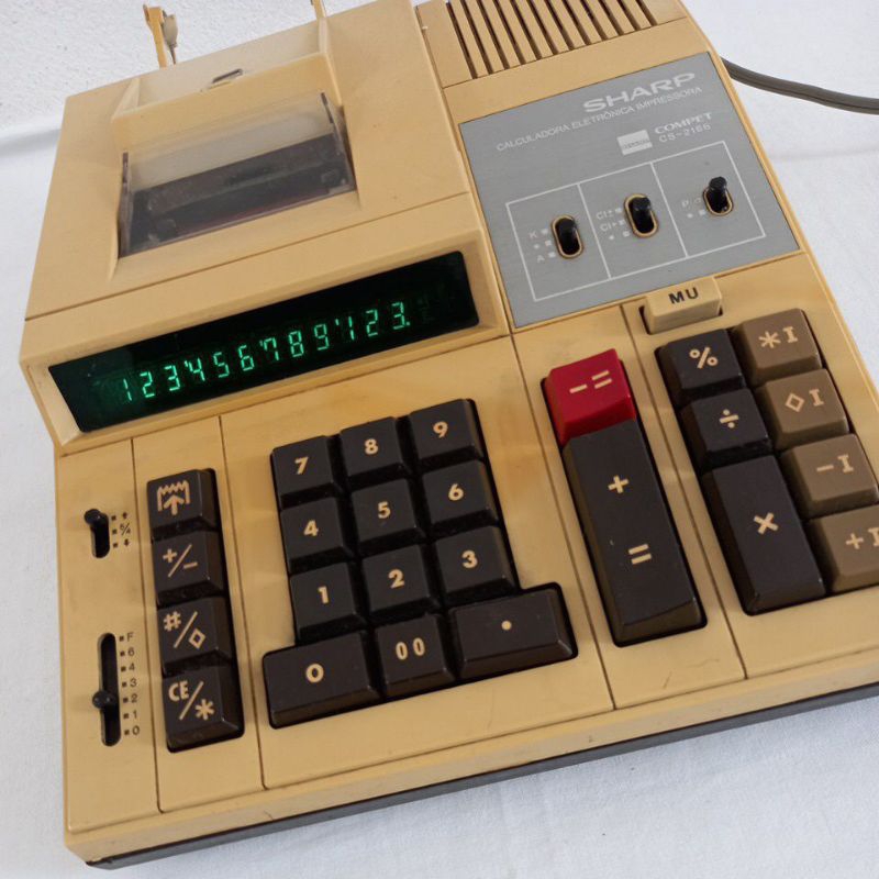 Calculadora Eletrônica Sharp Compet CS 2166 | Shopee Brasil
