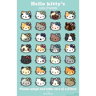 Kit 30 adesivos da Hello kitty 5x5