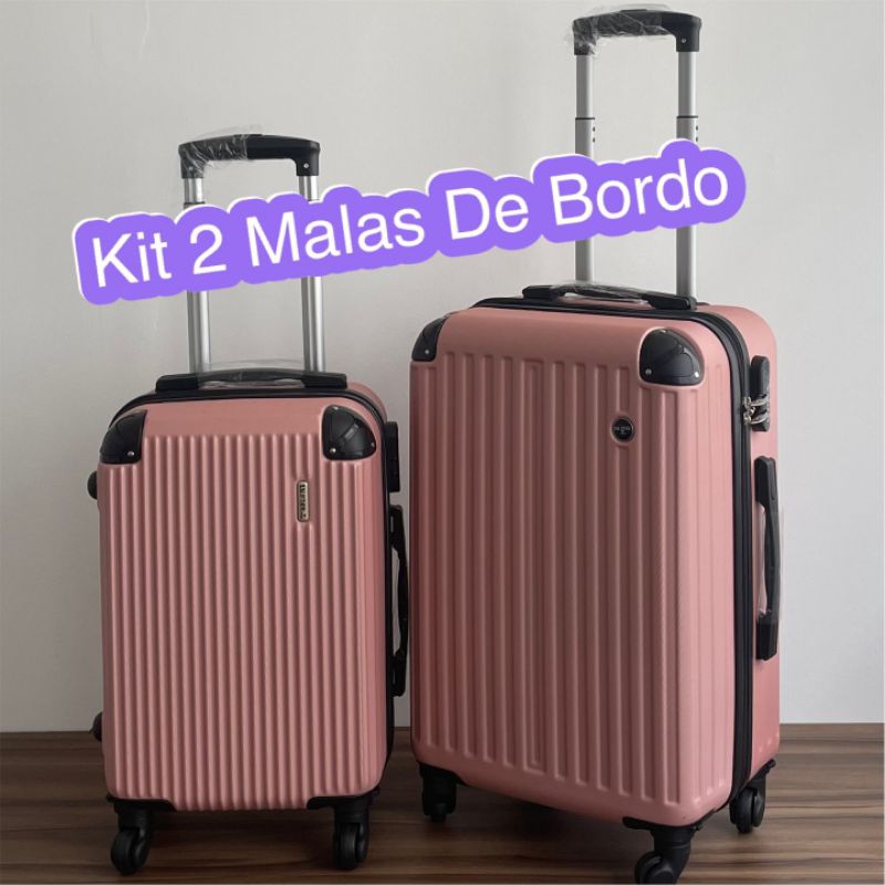 Kit De Mala Viagem M /23kg E G/32 Kg Luxcel Coleção Gash/abs