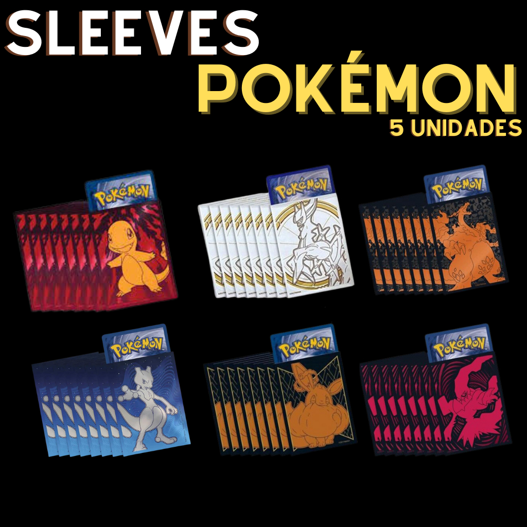 Shields Sleeves Pokémon Original Protetor Magic Pokémon Copag Pokémon - (5 unidades)