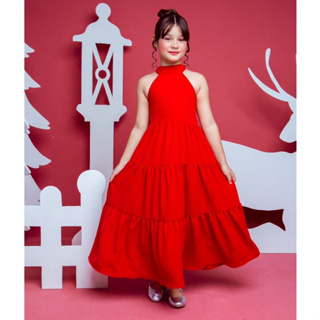 vestido de princesa vermelho em Promoção na Shopee Brasil 2023