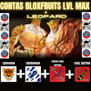 Contas Blox Fruits: Nível Max + God Human + Sourl Guitar!
