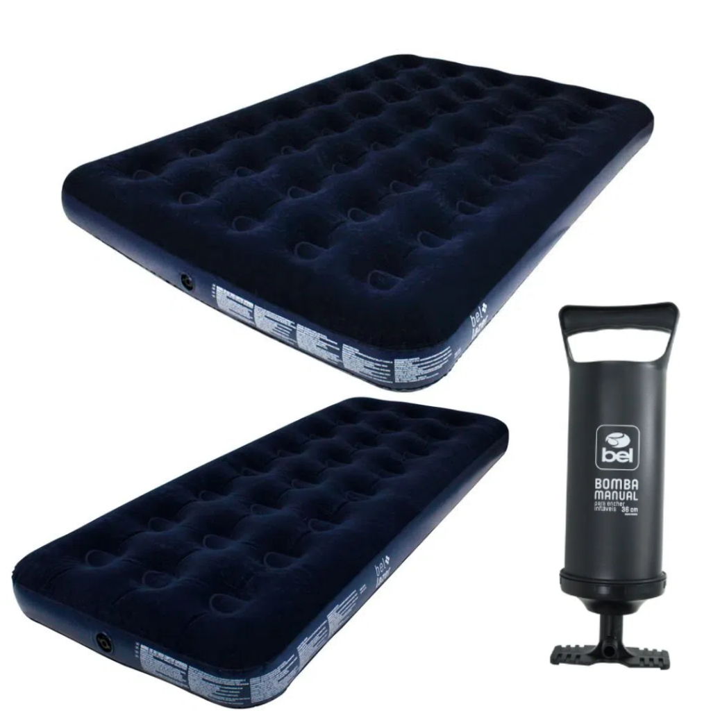Kit Colchão Inflável Casal + Colchão Inflável Solteiro + Bomba de ...