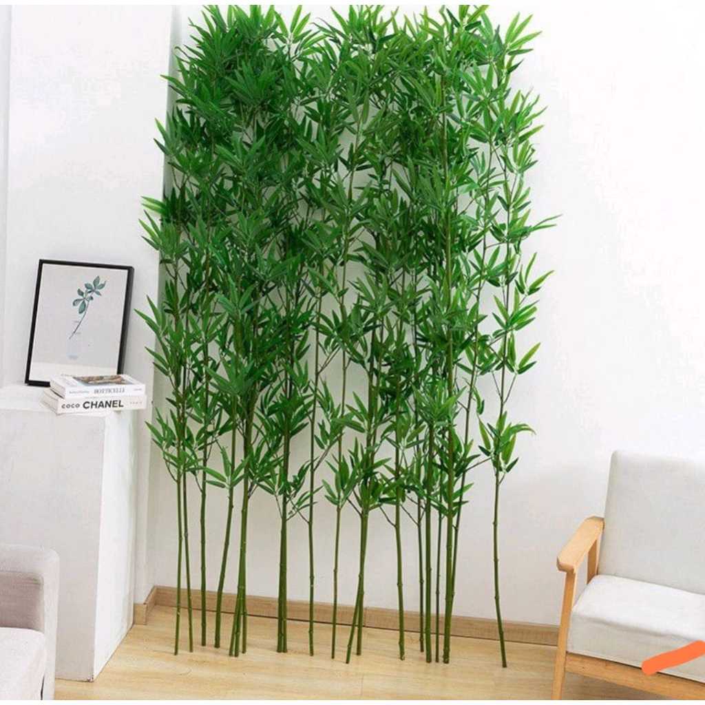 6 Galho Planta Artificial Galho Haste de Bambu Unidade 1.05m Toque Real