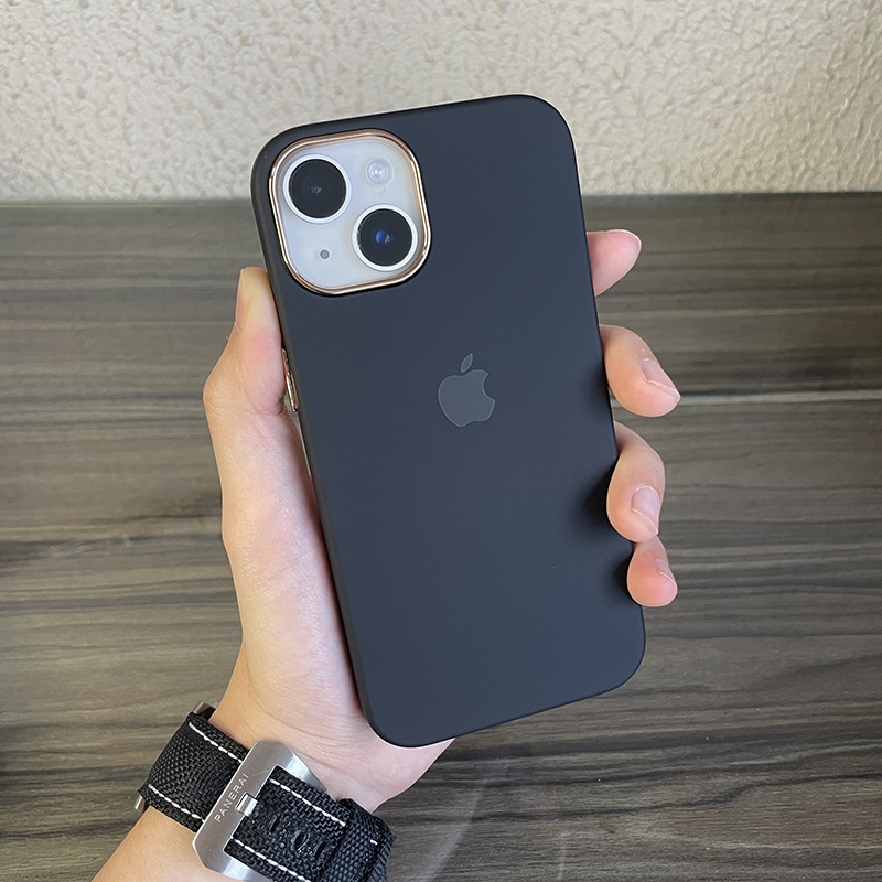 Capa de telefone com lente galvanizada com toque de pele de alta qualidade iPhone 13 13 Pro 13Promax Botões galvanizados