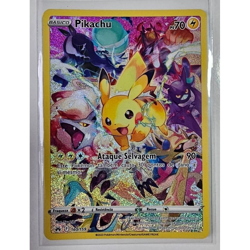 Pikachu Voador V-Max Foil Pokémon Carta Em Português 7/25 - Deck