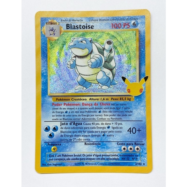 Carta Pokémon Blastoise (2/102) - Celebrações 25 Anos - Alfabay - Cubo  Mágico - Quebra Cabeças - A loja de Profissionais e Colecionadores!