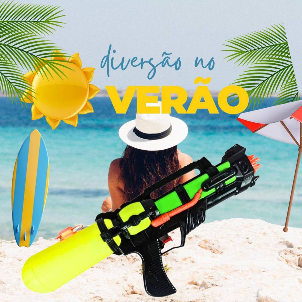Arminha Pistola Lança Água Brinquedo Praia Water Gun 380ml - Dupari