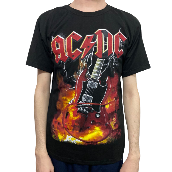 camisa AC/DC banda de Rock Masculino e Feminina | Shopee Brasil