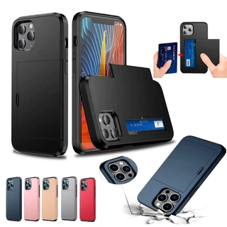 Capa Carteira Embutido com Porta Cartão Para o iPhone 15 / 15 Plus / 15 Pro / 15 Pro Max