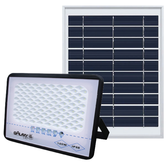 Refletor Led Solar 200W 6500K Galaxy com placa solar | Shopee Brasil