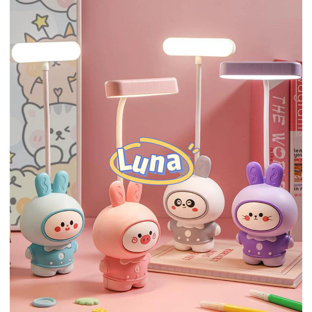 Luminária Mini Abajur de Mesa Dobrável Flexível Sem Fio Recarregável Led USB Essencial para aprender a ler