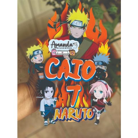 Topo de Bolo Naruto Com TODO - Todo Amor Personalizados