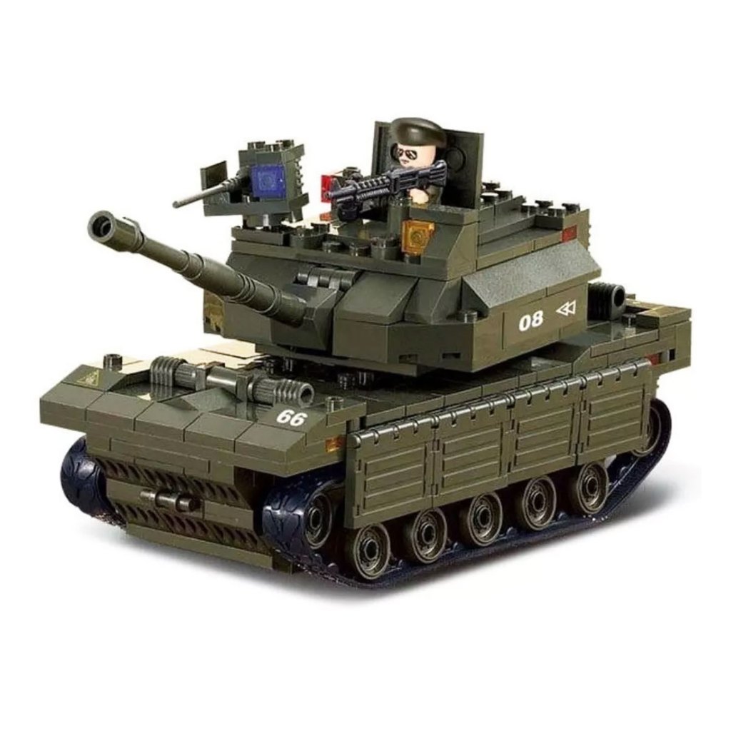 Cubic Tanque De Guerra Land Forces 312 Peças Multikids - Blocos de Montar Compatível Lego