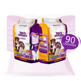 Tapete Higiênico Pet P/ Cães Ultra Espaço De Bicho Lavanda 80x60 90unid em Oferta na Shopee