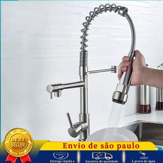 Torneiras de Cozinha Monocomando Gourmet Home Extensivel com Bico de Acionamento Agua quente e fria