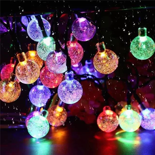 15M RGB Colorido Corda de Luz de Fada Bola de Cristal 60 LED Plug Adequado para Festa Natal Decoração de Halloween