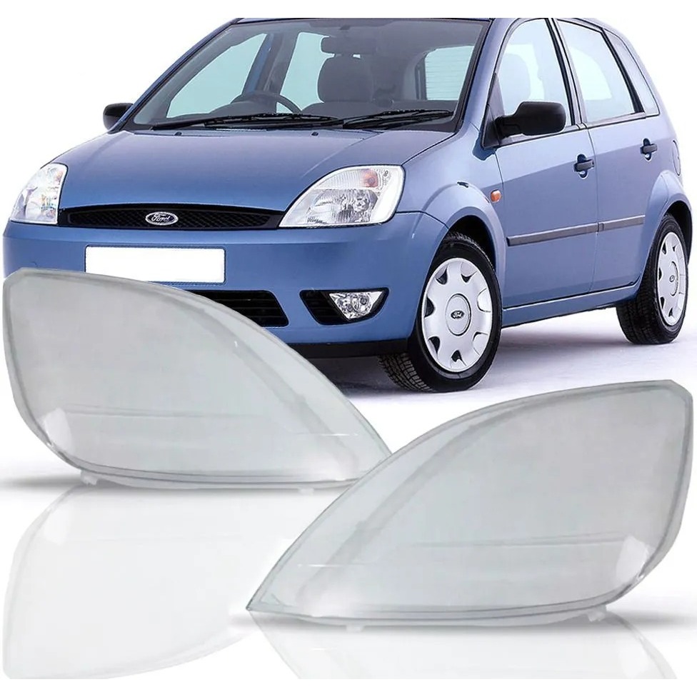 Lente Farol Fiesta 2003 2004 2005 2006 2007 Hatch Sedan LADO ESQUERDO LADO DO MOTORISTA
