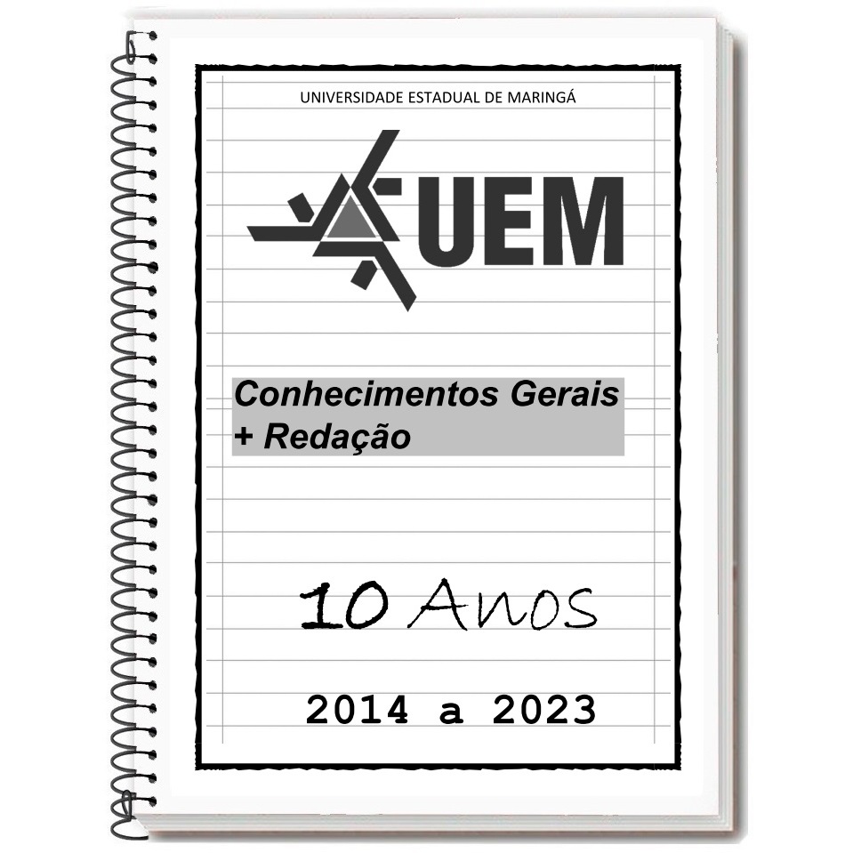 UEM 2023/2024 Caderno de Provas + Gabarito + Folhas de Redação