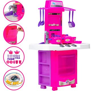 Cozinha Infantil Fogãozinho Kit Brinquedo Completa Sai Água
