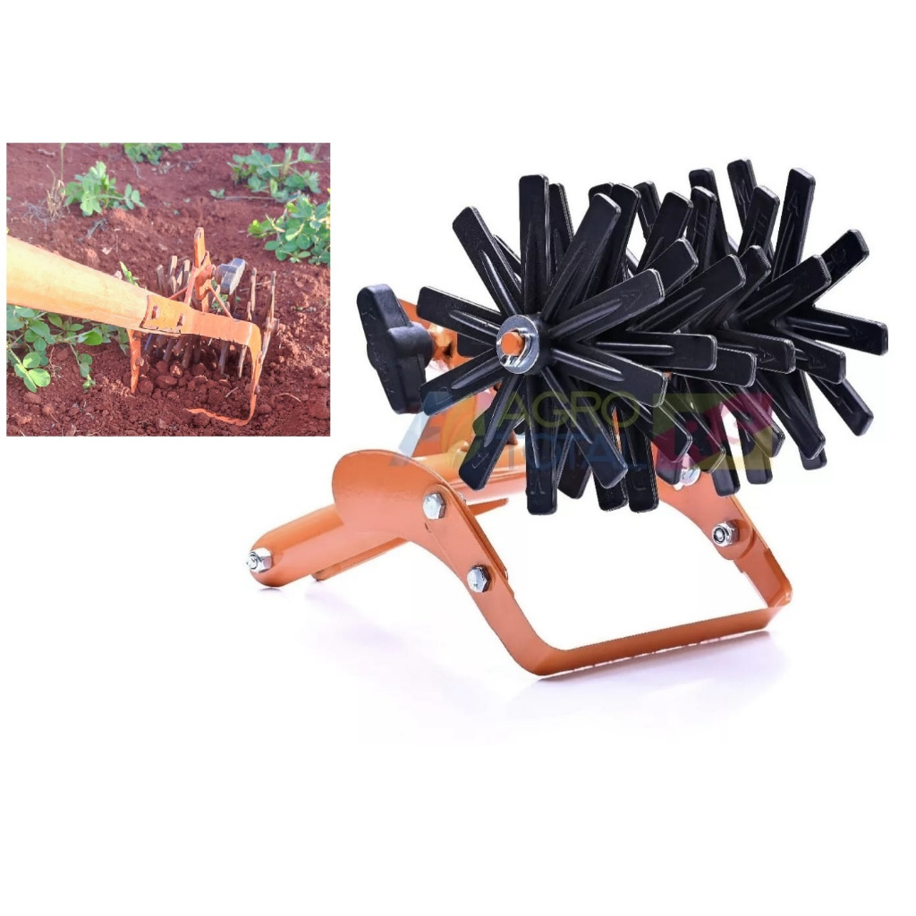 Enxada Madalena 16cm P/ Horticultura Capina Enchada com Rotores