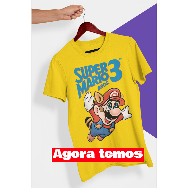 Camiseta Mario Bros Nintendo Jogos Antigos no Shoptime