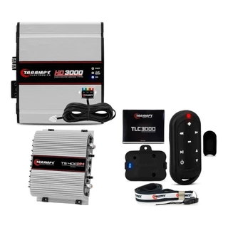 Kit Som Automotivo Modulo Taramps Hd3000 2 Ohm + Ts 400 X4 400w + Tlc3000 Controle longa distancia