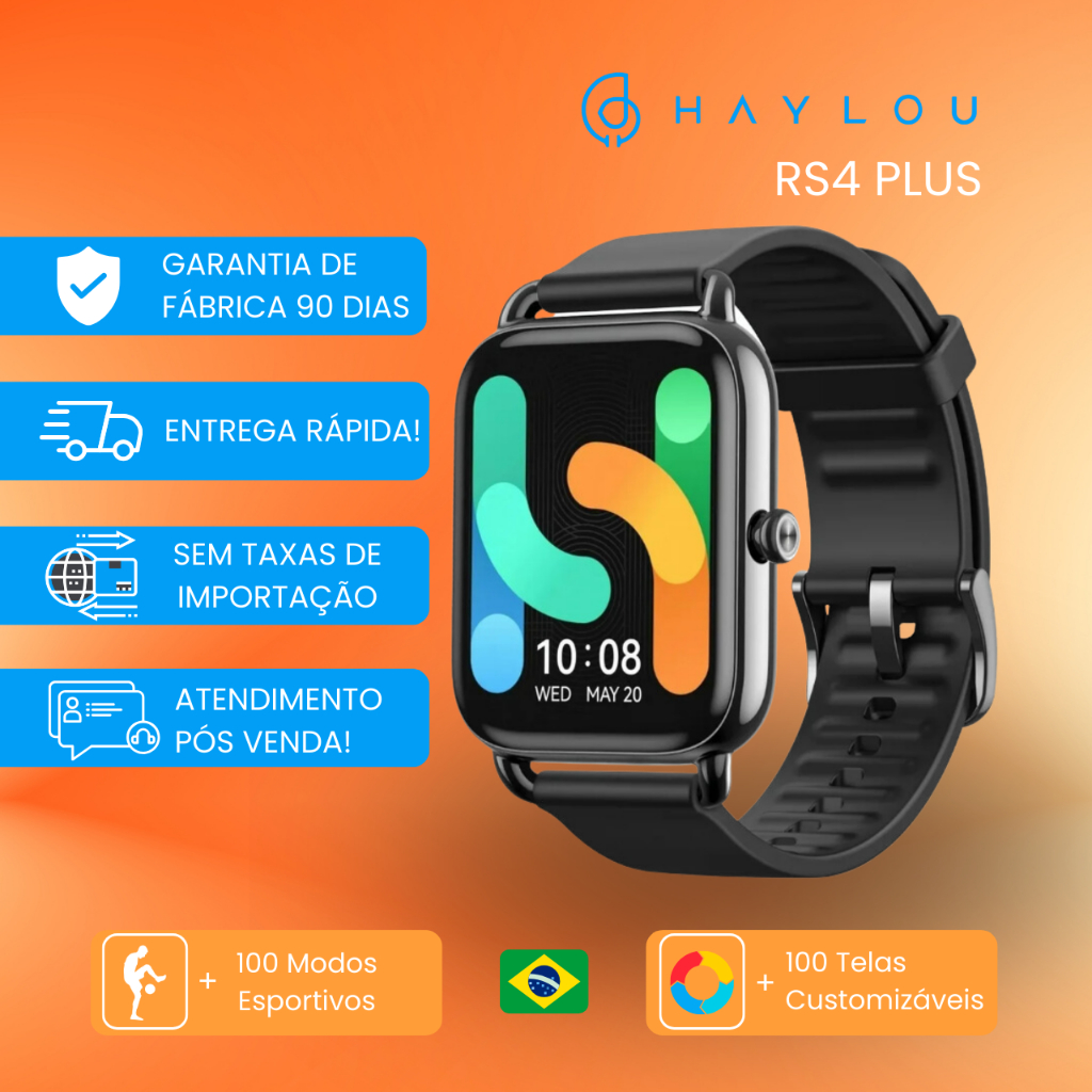 Relógio Xiaomi Haylou RS4 Plus LS11 Preto