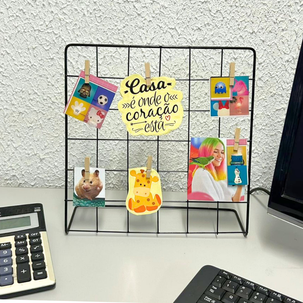 Memory Board Painel aramado de Fotos Porta Retratos De Mesa