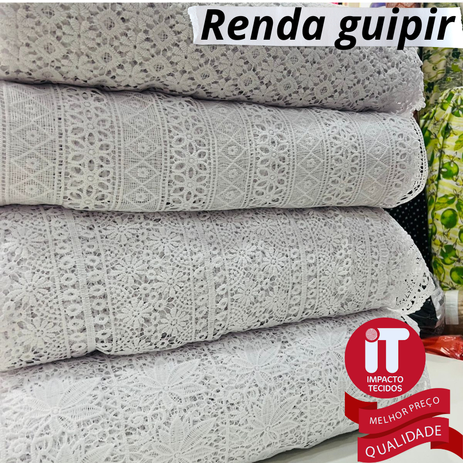 Tecido Renda Guipir 1m X 1,30m