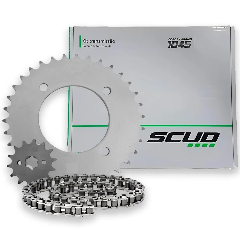 Kit Transmissão Relação Tração Moto Biz 125 Original Scud | Shopee Brasil
