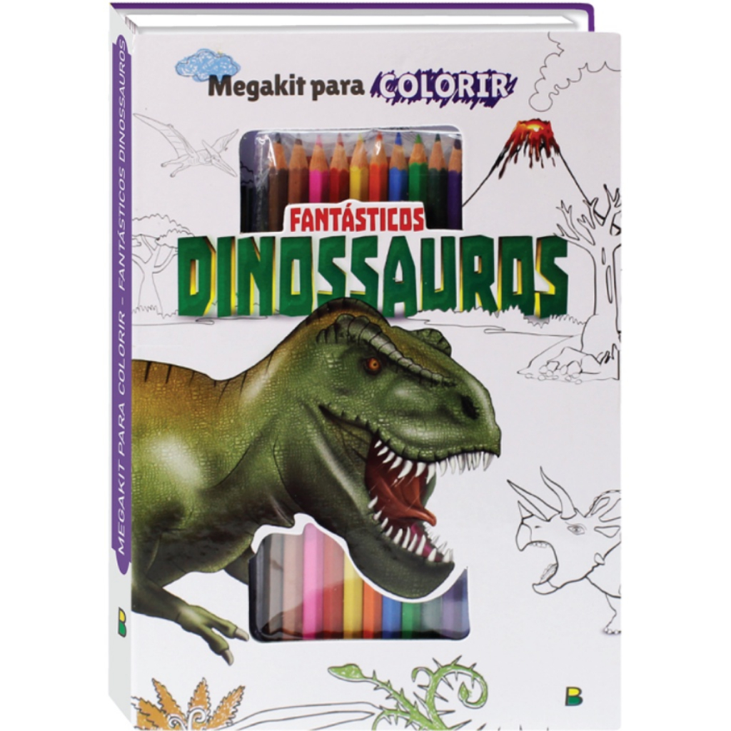 Livro Megakit Para Colorir Fantásticos Dinossauro Todolivro - Shopel  Papelaria