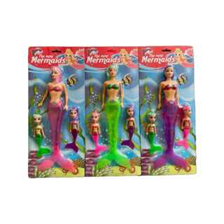 Kawaii Mini Mermaid Doll Figures, Brinquedos para Crianças, Baby