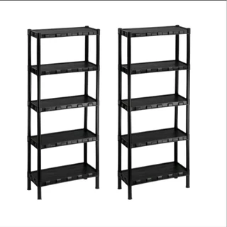 Kit com 2 Estantes Prateleira Modular Multiuso Organizadora Plástico com 5 Prateleiras - COM PEZINHOS - Agraplast em Oferta na Shopee