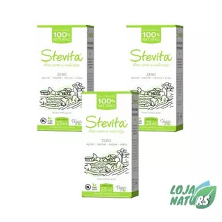 KIT 3 Unidades Adoçante Líquido Sem Glúten Sem Lactose 25ml - Stevita