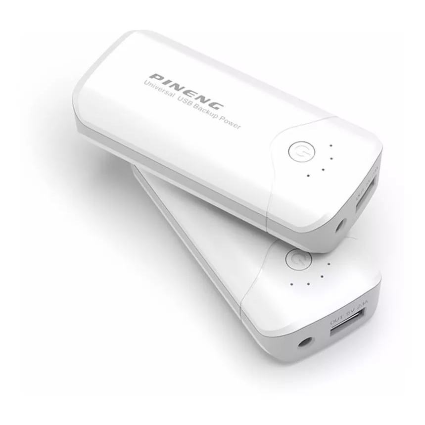 Portable Power Bank Pineng 5000Mah Charger Branco