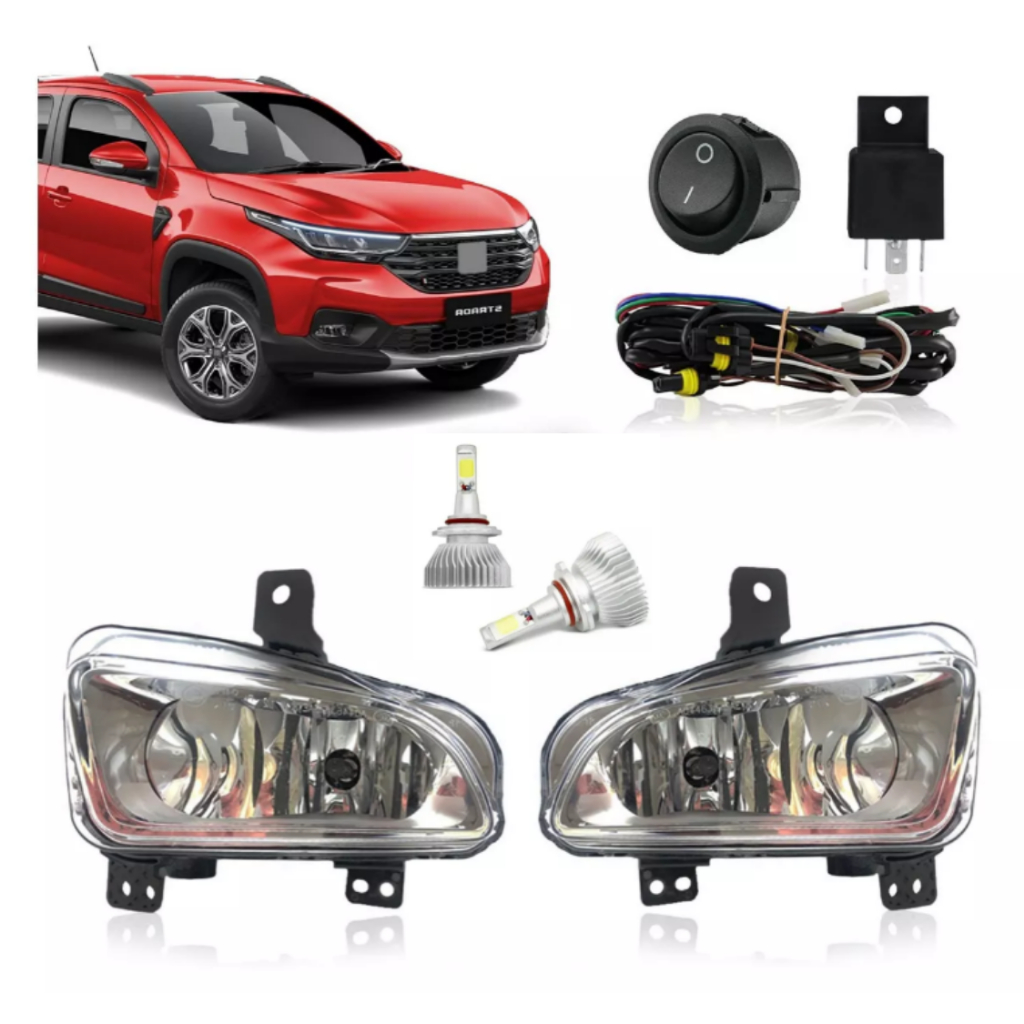 Kit Farol De Milha Strada Freedom 2021 2022 2023 2024 2025 + Super Led ...