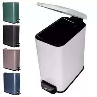 Lixeira 5 Litros Em Inox Com Tampa E Pedal Slim